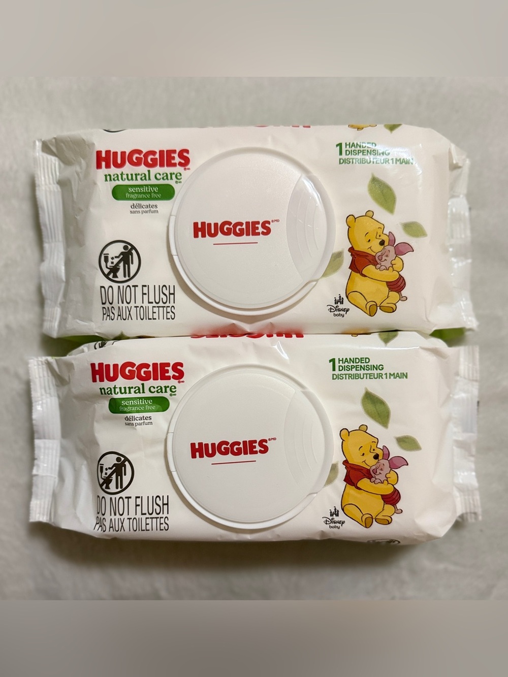 Huggies Natural Care Baby Wipes 56‎ Count Per Pack Lot of 2 Packs - 112 wipes